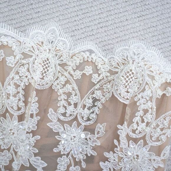 NWOT BRONX AND BANCO Maraya Blanc Lace Mini Dress - Picture 11 of 16